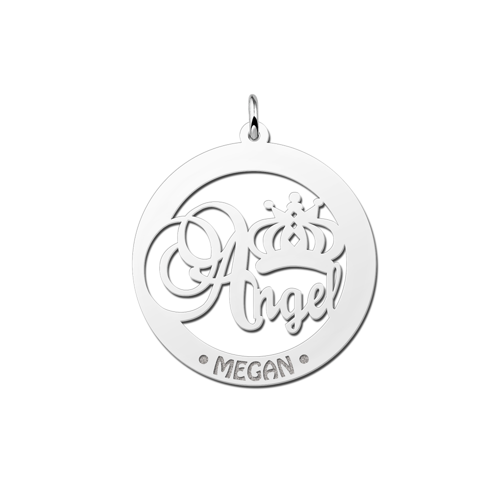 Colgante de plata nombre ángel