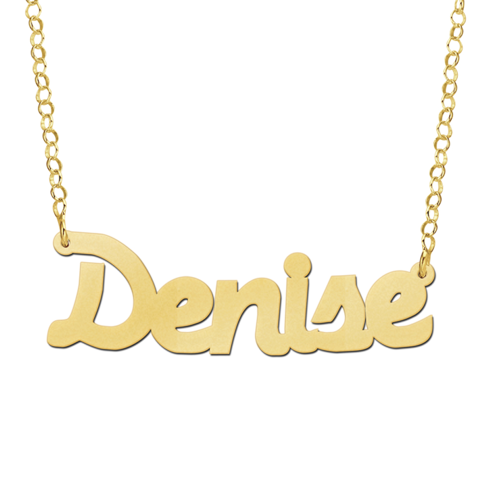 Collar con Nombre en Oro Modelo Denise Collar con Nombre en Oro Modelo Denise