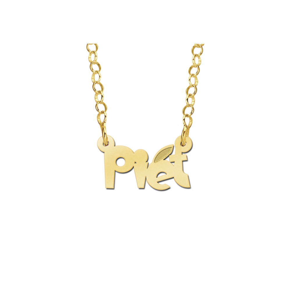 Collar de Oro con Nombre para Niños Modelo Piet