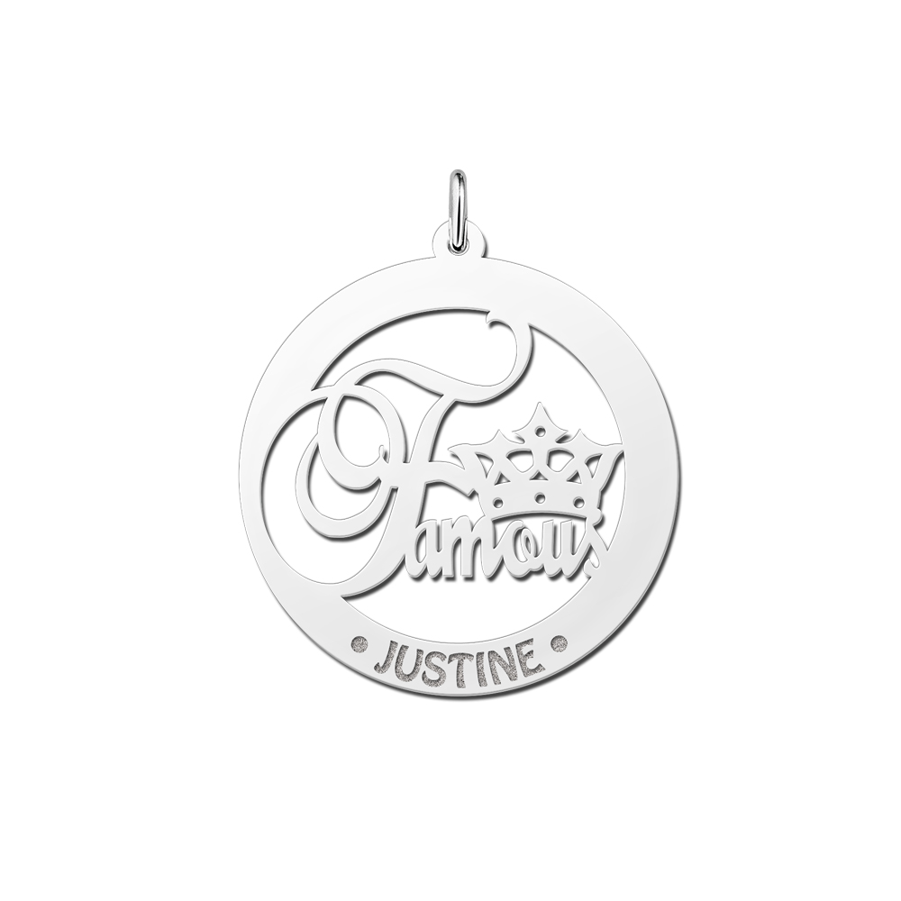 Colgante de plata nombre Famoso Colgante de plata nombre Famoso