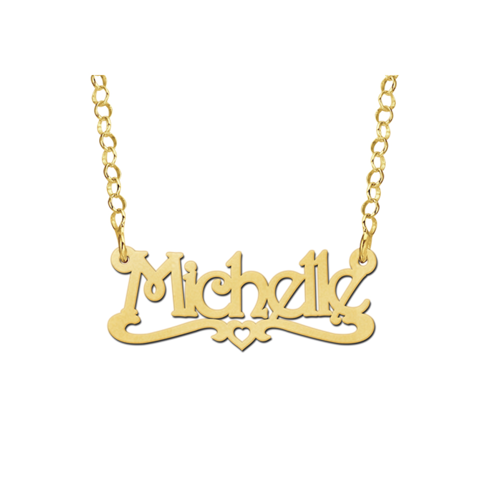 Collar infantil en oro con nombre modelo Michelle Collar infantil en oro con nombre modelo Michelle
