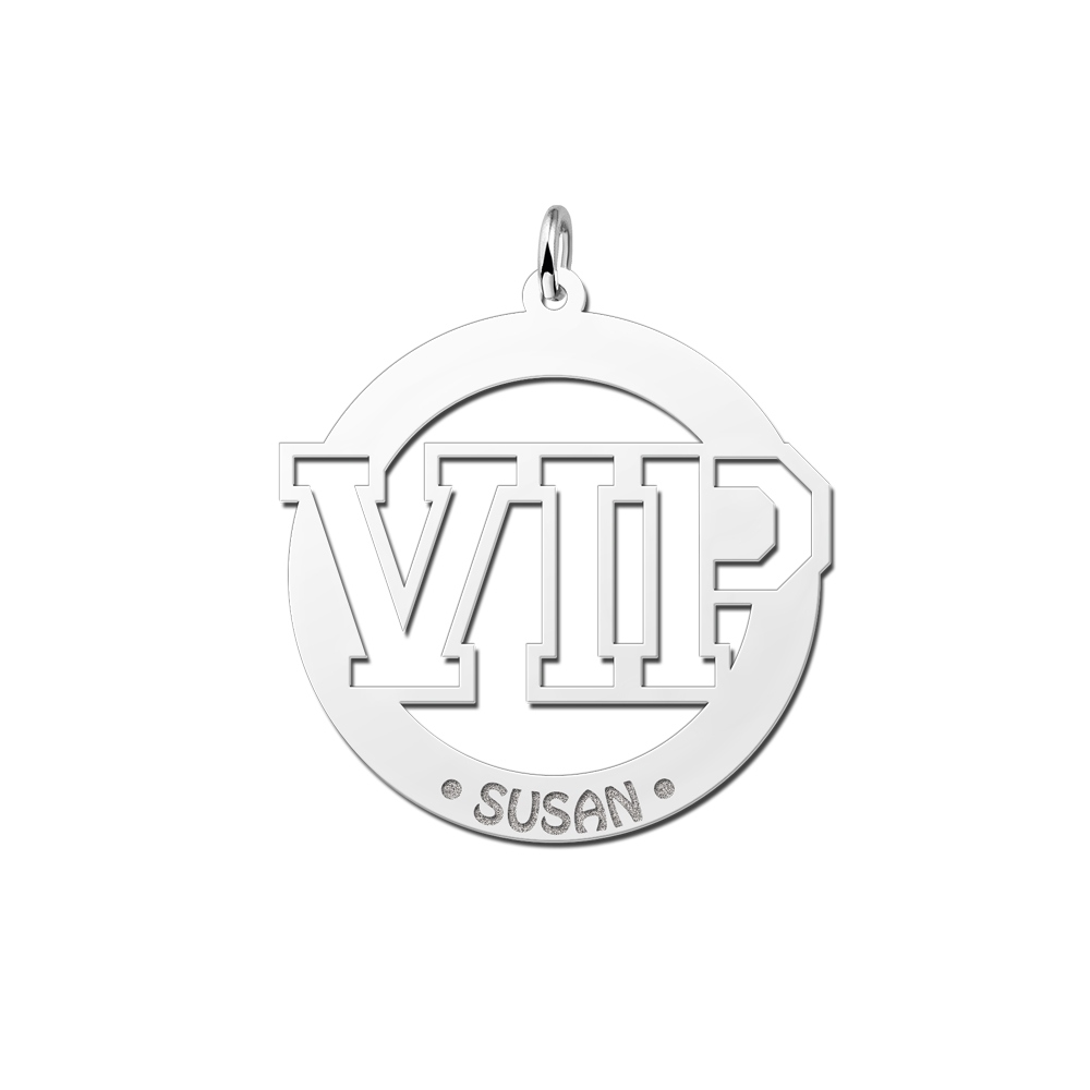 Colgante de plata nombre VIP 