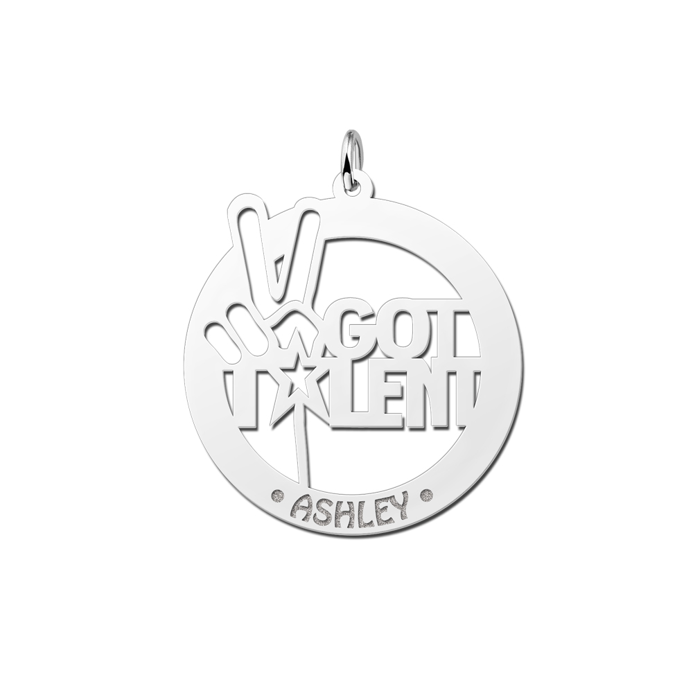 Colgante de plata nombre talento Colgante de plata nombre talento