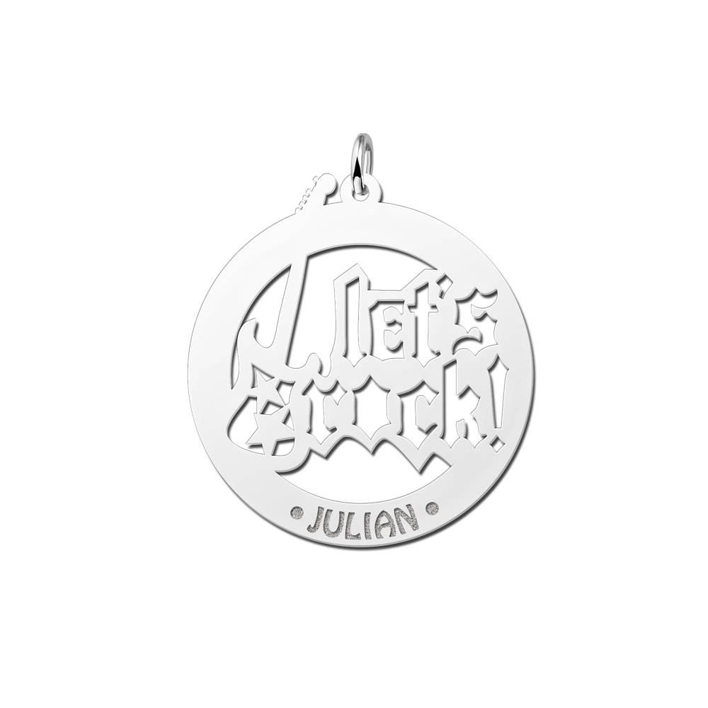 Colgante de plata nombre lets rock Colgante de plata nombre lets rock