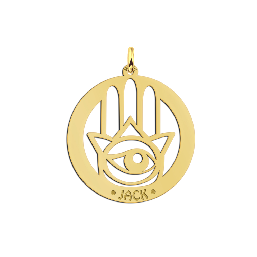 Colgante de nombre Hamsa mano
