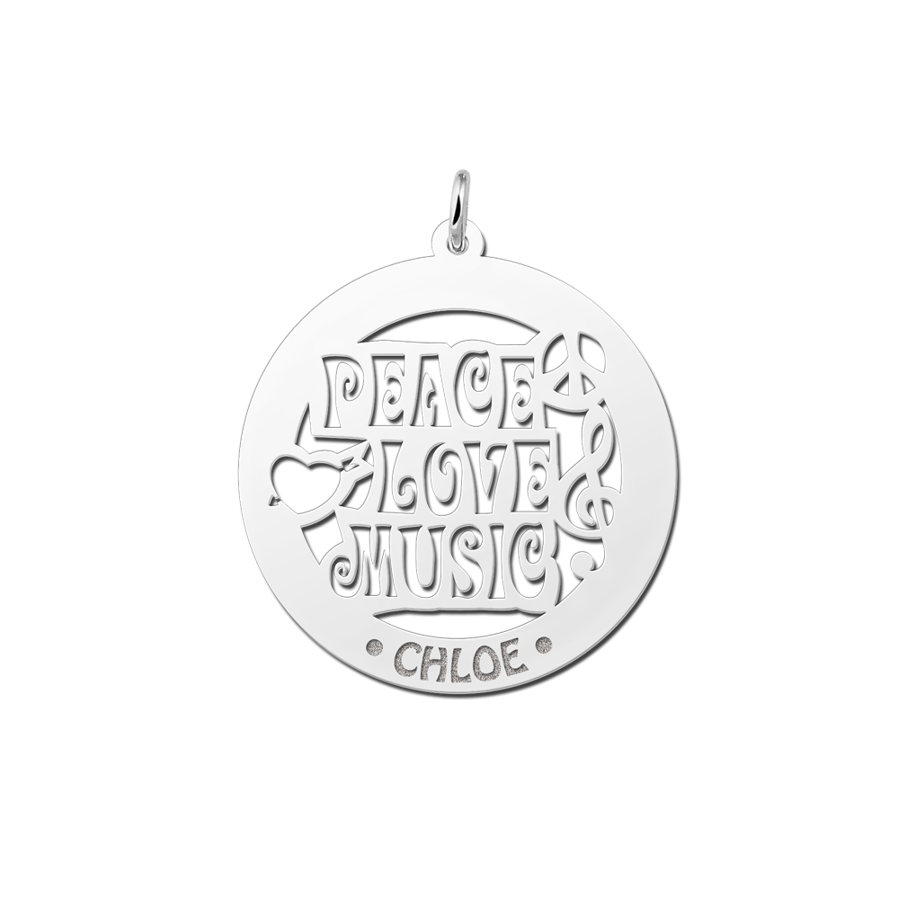 Colgante de plata nombre música del 60