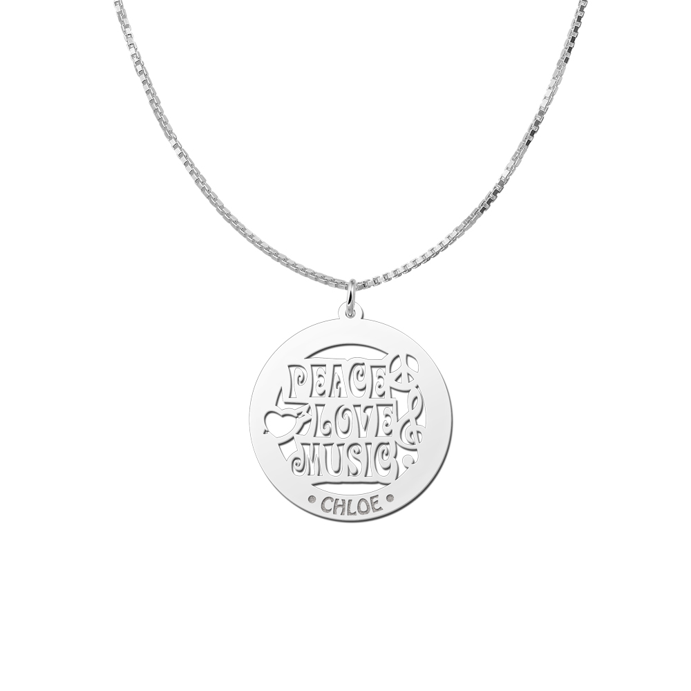 Colgante de plata nombre música del 60