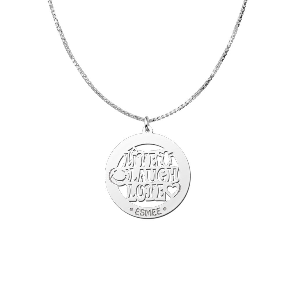Colgante de plata nombre reír 60