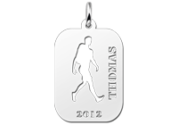 Dije deportivo caminando en plata Dije deportivo caminando en plata
