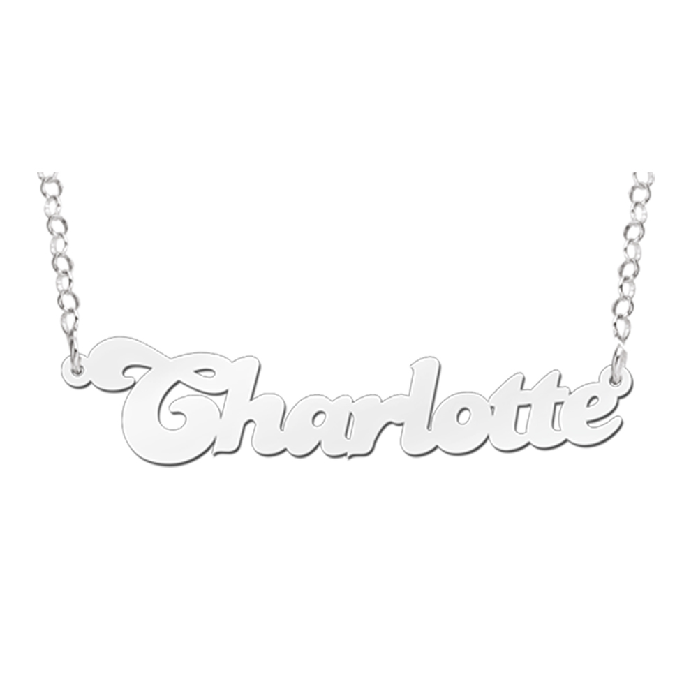 Collar con Nombre en plata modelo Charlotte Collar con Nombre en plata modelo Charlotte