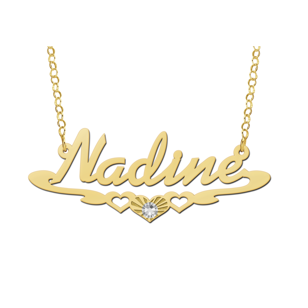 Collar con nombre en oro modelo Nadine