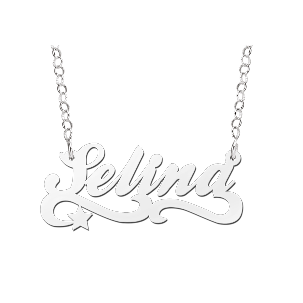 Collar personalizado en plata modelo Selina