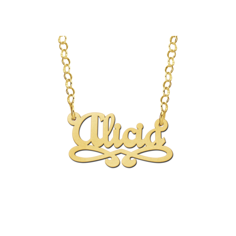 Collar infantil en oro con nombre modelo Alicia Collar infantil en oro con nombre modelo Alicia