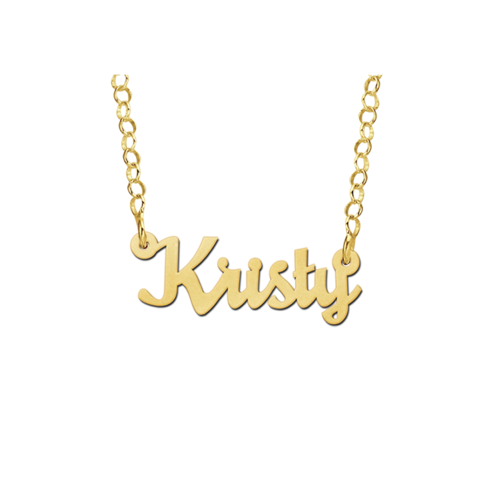 Collar infantil en oro con nombre modelo Kristy