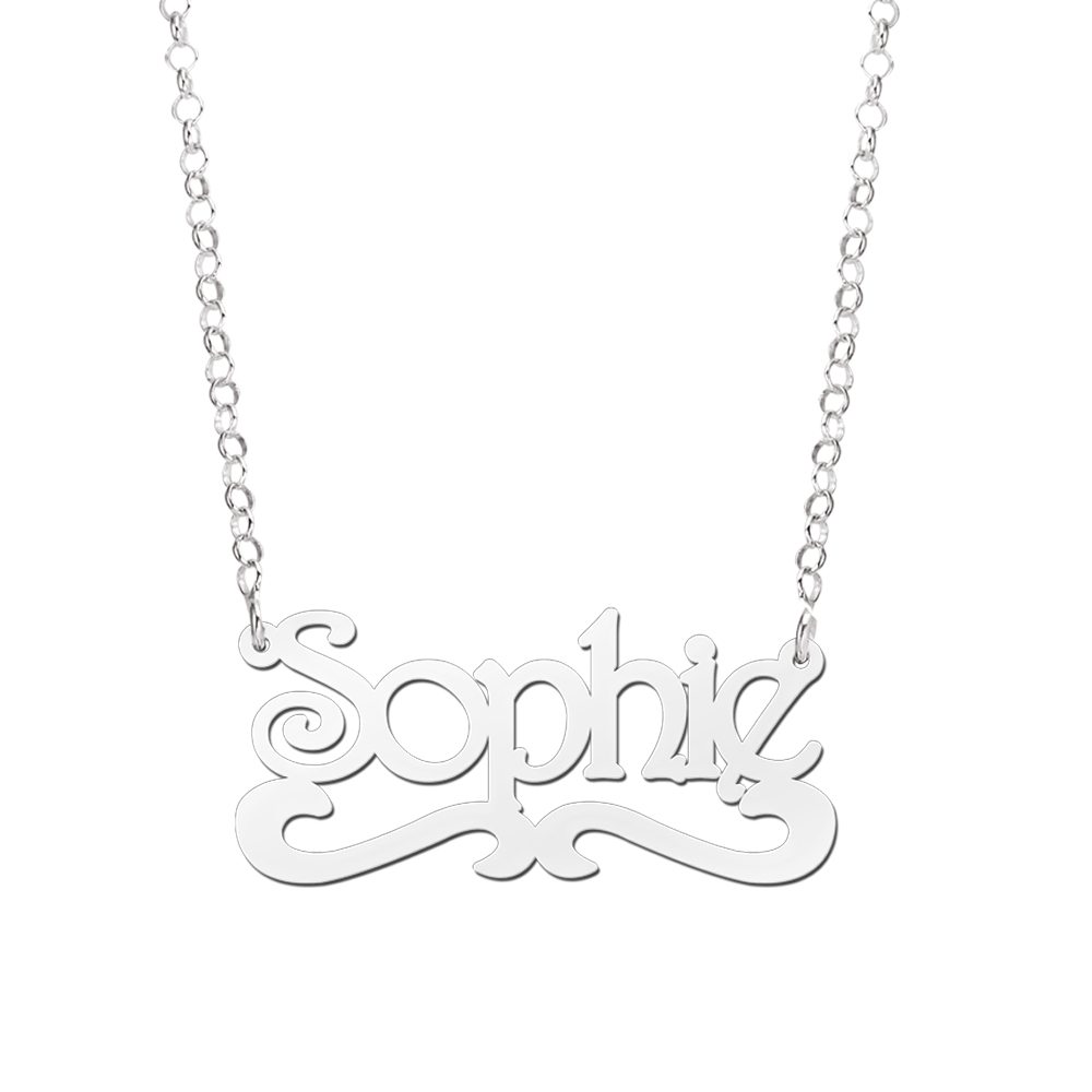 Collar con Nombre en plata modelo Sophie