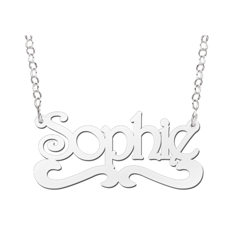 Collar con Nombre en plata modelo Sophie Collar con Nombre en plata modelo Sophie