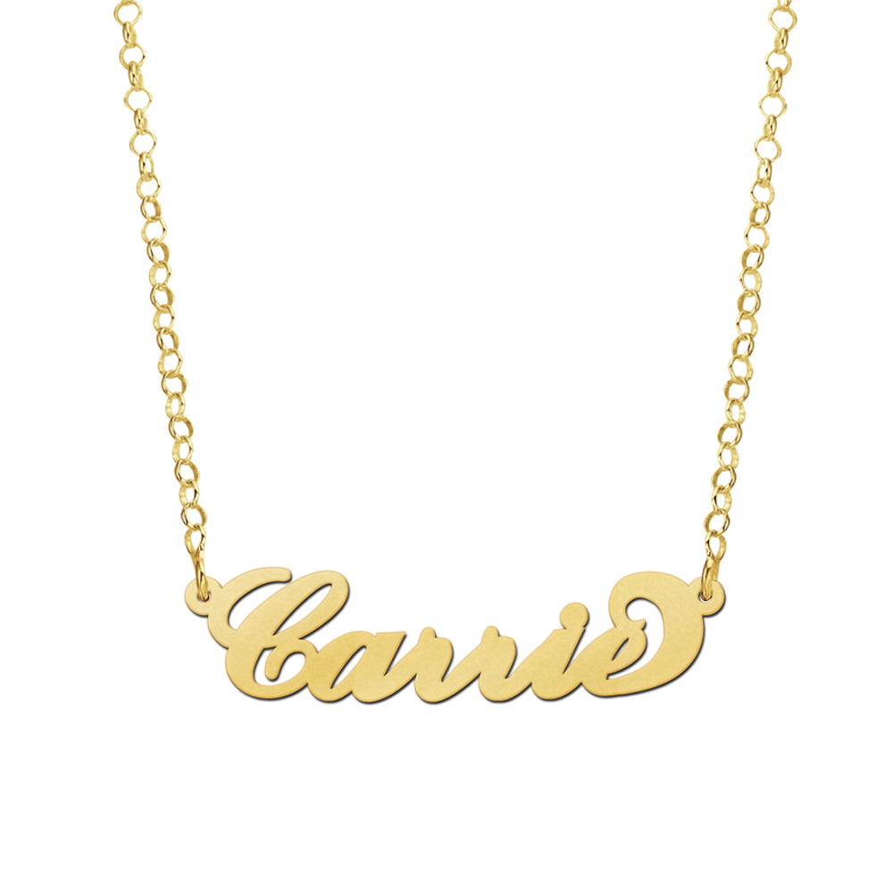 Collar de chapado en oro con nombre estilo Carrie