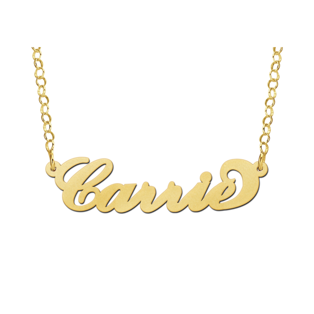 Collar de chapado en oro con nombre estilo Carrie