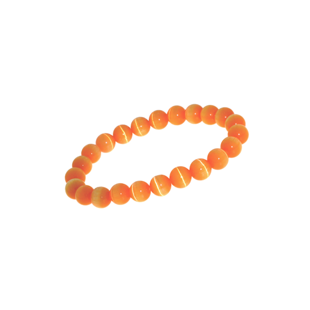 Pulsera ojo de gato naranja