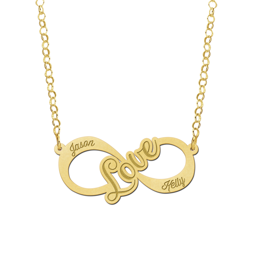 Collar infinito 'Love' de oro