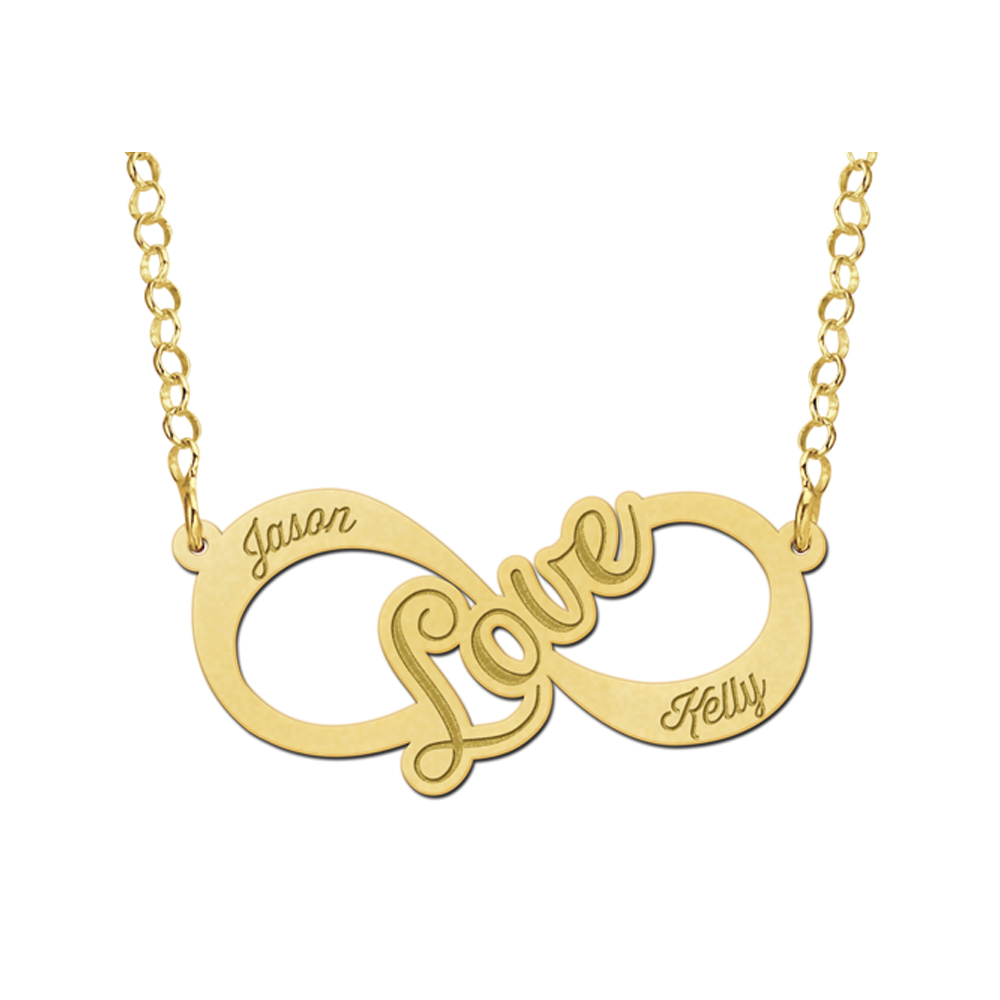 Collar infinito 'Love' de oro