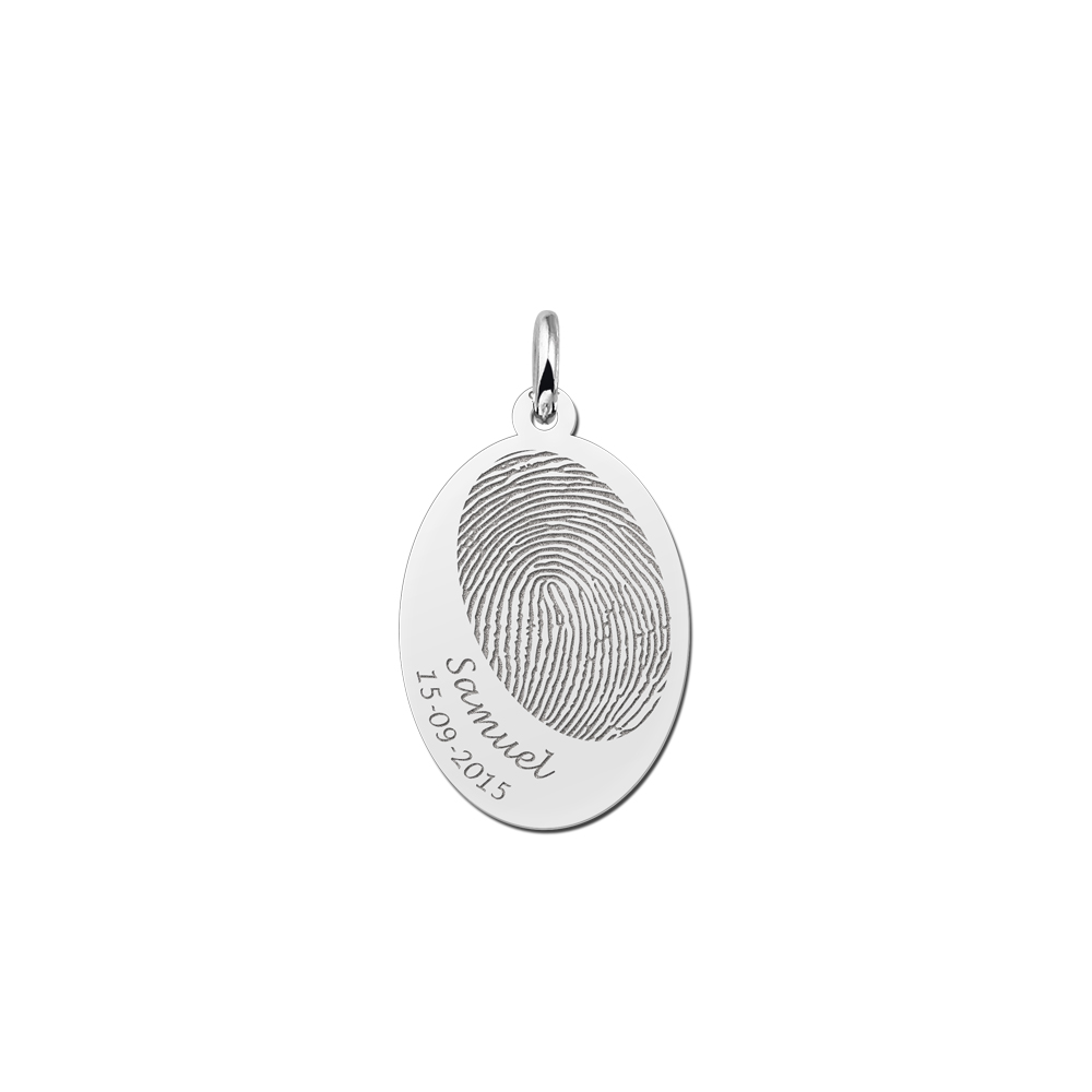 Joyería de plata grabada con huellas dactilares, nombre y fecha Joyería de plata grabada con huellas dactilares, nombre y fecha