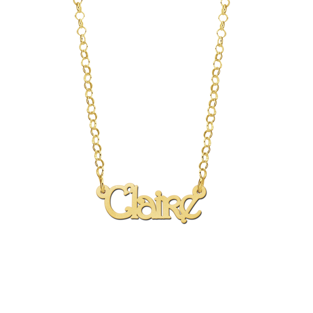 Collar infantil en oro con nombre modelo Claire