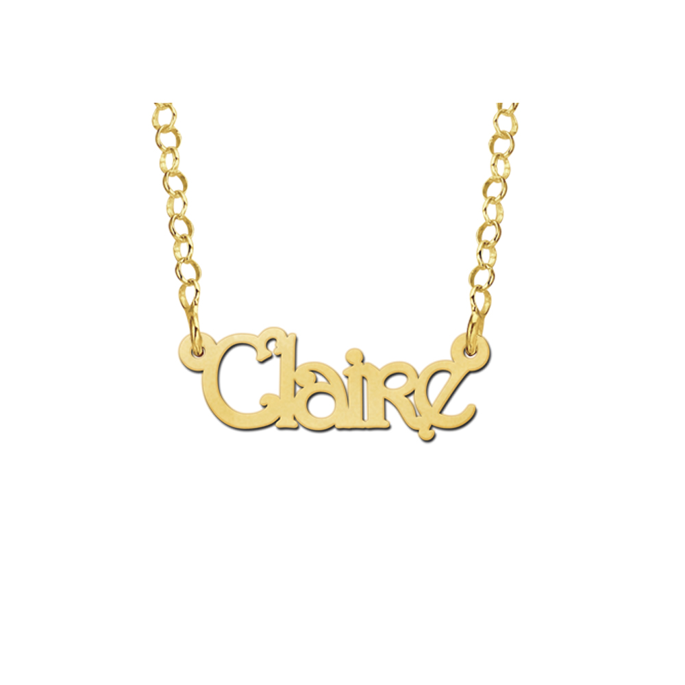 Collar infantil en oro con nombre modelo Claire