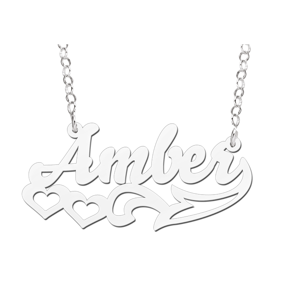 Colgante con Nombre de Plata Modelo Amber Colgante con Nombre de Plata Modelo Amber