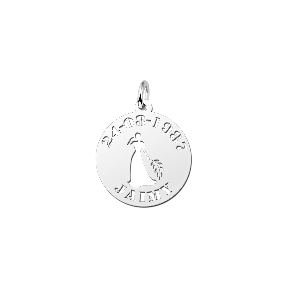Zodíaco plata redondo colgante nombre Virgo Zodíaco plata redondo colgante nombre Virgo