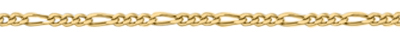 55-60cm      Cadena Figaro chapada en oro