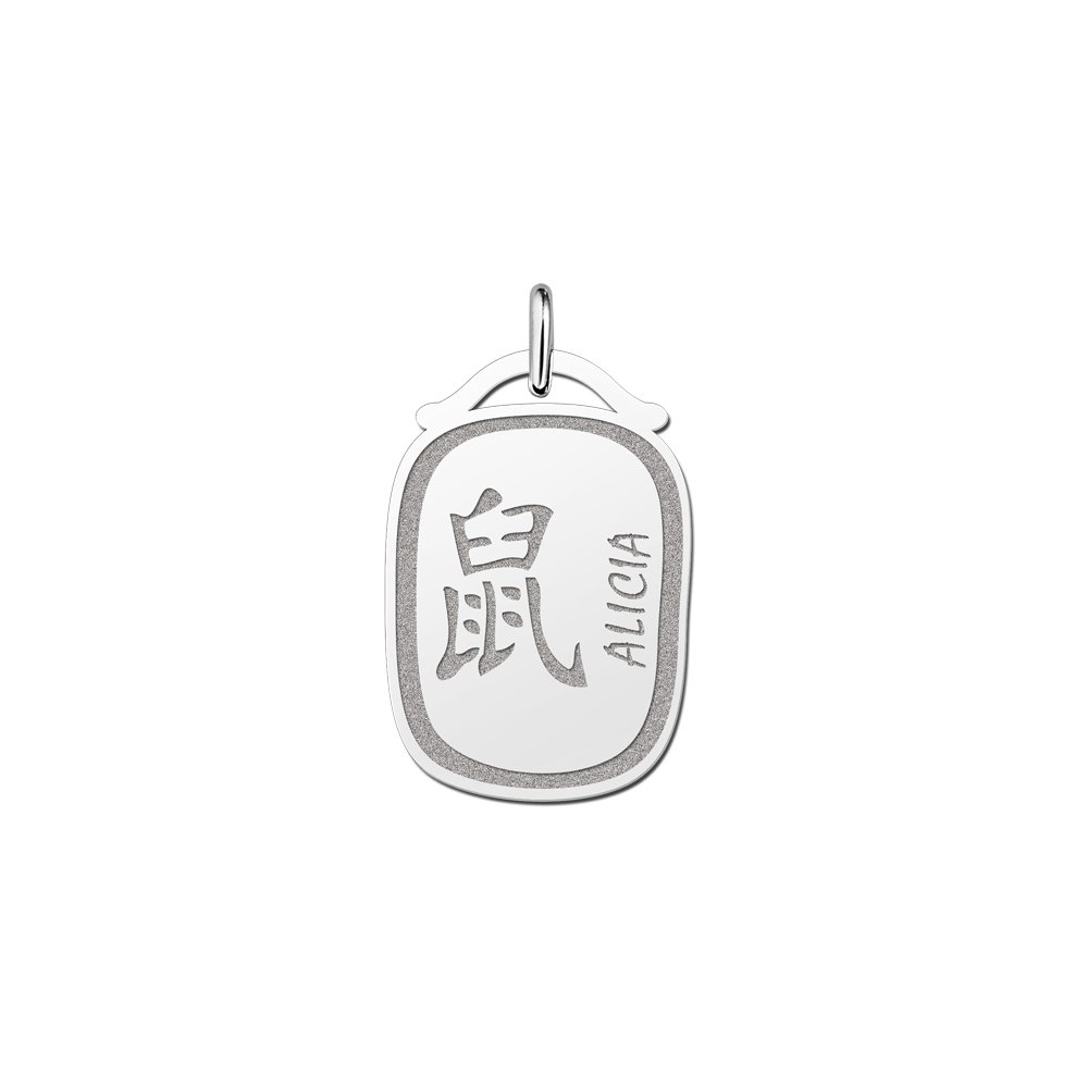 Zodíaco plata chino colgante nombre Rata