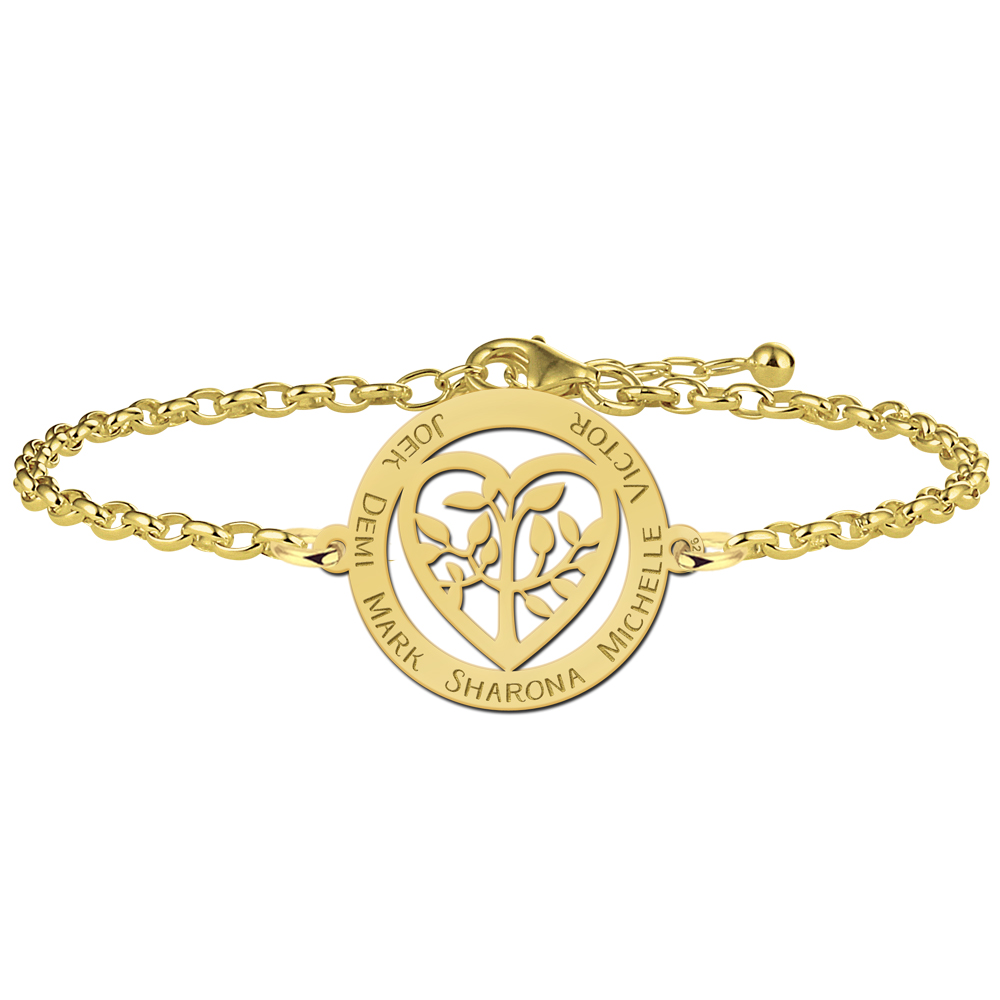 Pulsera de Plata Árbol de la Vida con Corazón