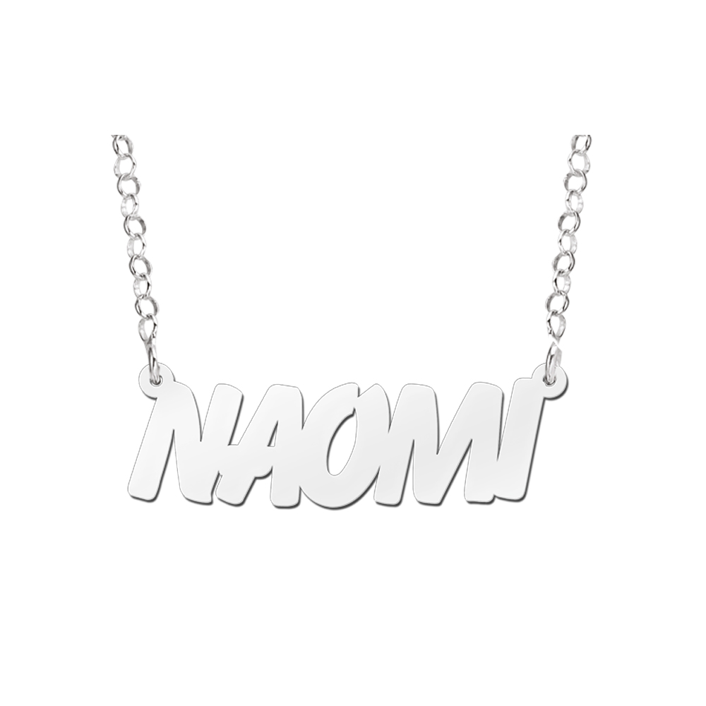 Collar con Nombre en plata modelo Naomi