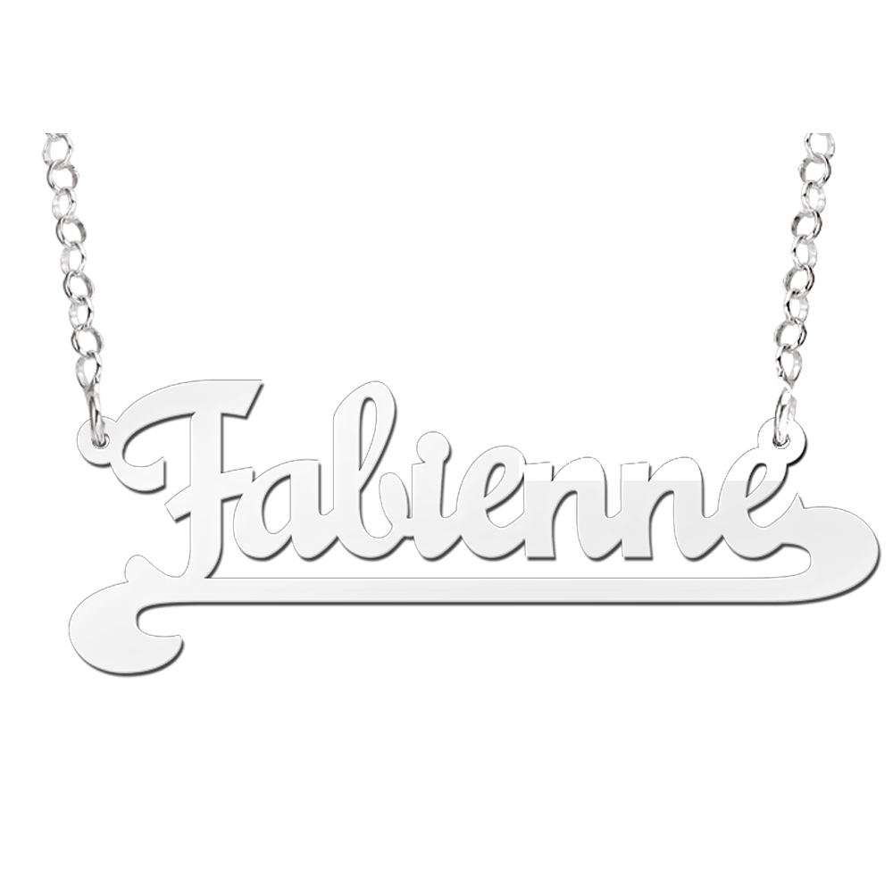 Collar con Nombre en plata modelo Fabiënne Collar con Nombre en plata modelo Fabiënne