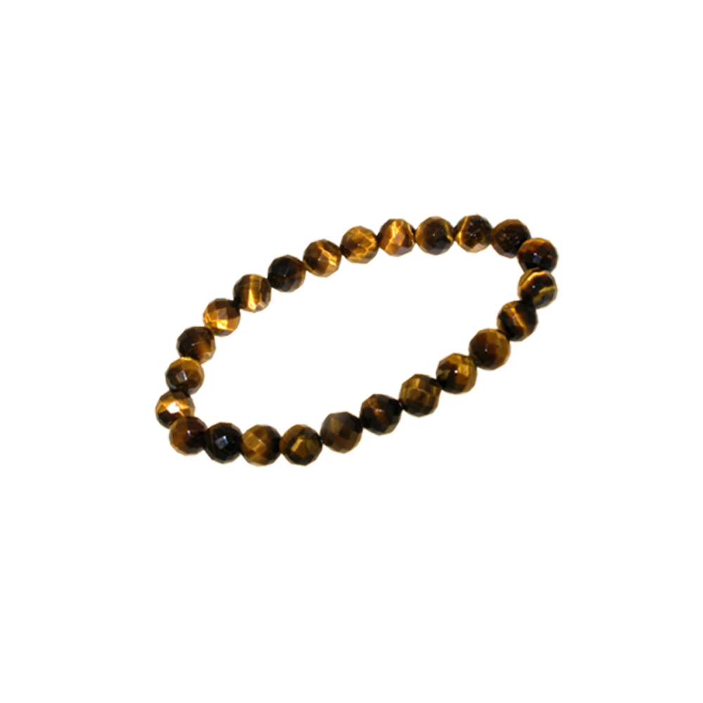 Pulsera de ojo de tigre tallado en facetas Pulsera de ojo de tigre tallado en facetas
