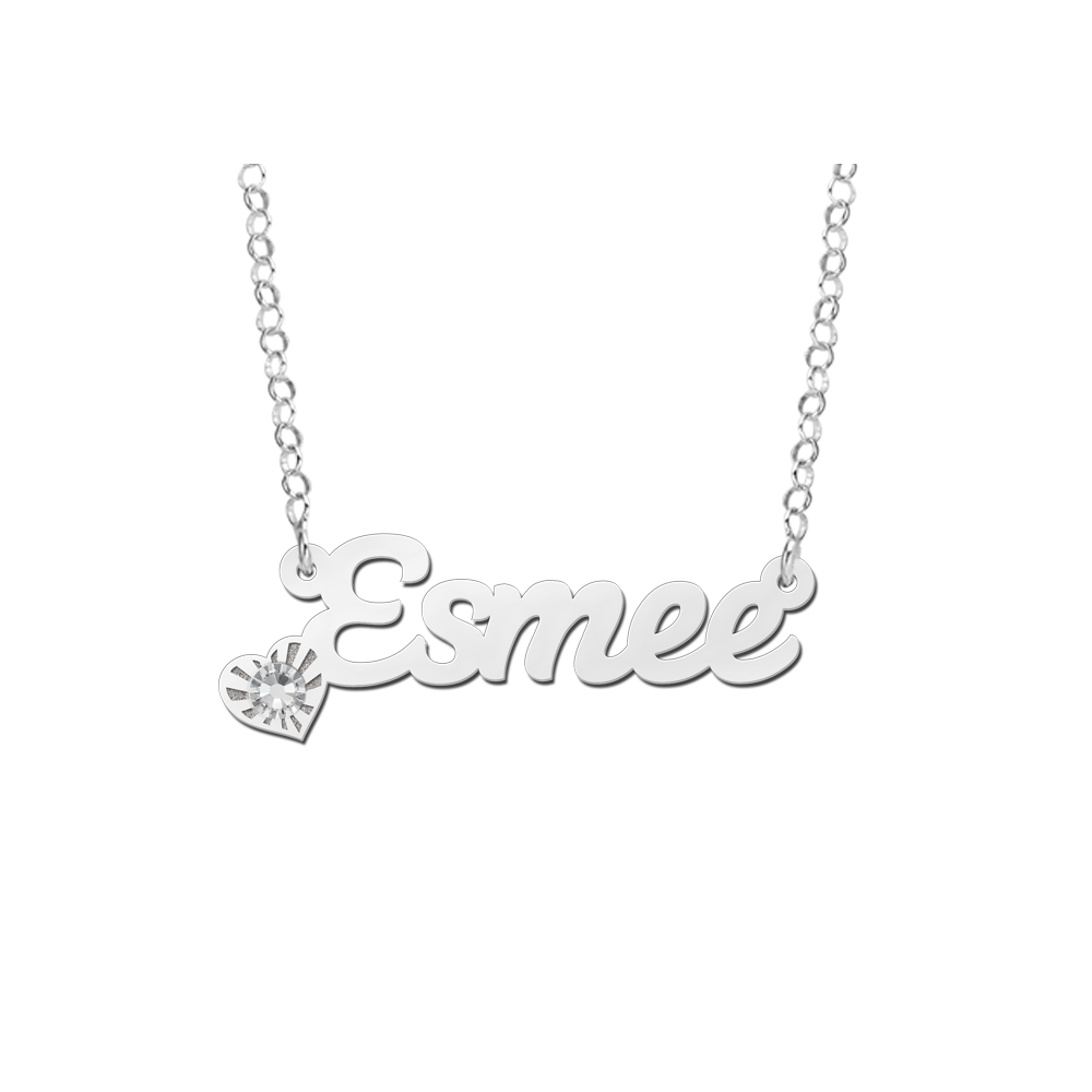 Collar con Nombre en plata modelo Esmee Collar con Nombre en plata modelo Esmee