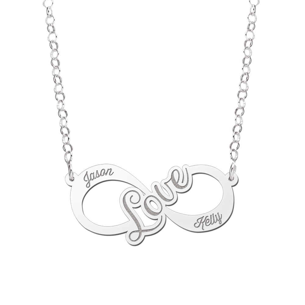 Collar infinito 'Love' de plata