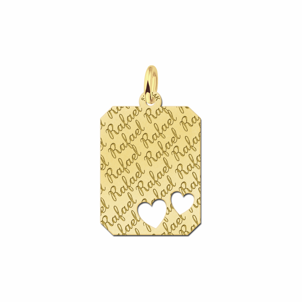 placa de plata rectangular16 nombre grabado con 2 corazoncitos placa de plata rectangular16 nombre grabado con 2 corazoncitos