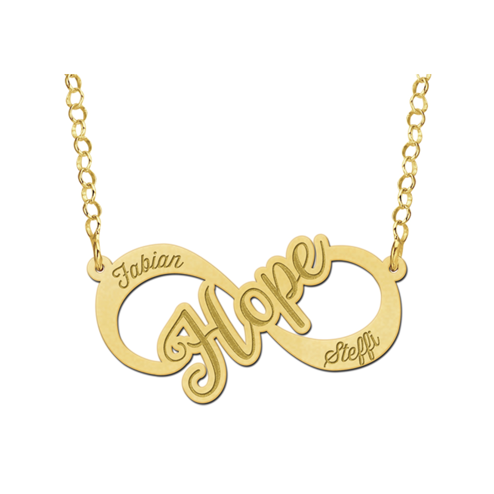 Collar infinito de oro 'Hope'