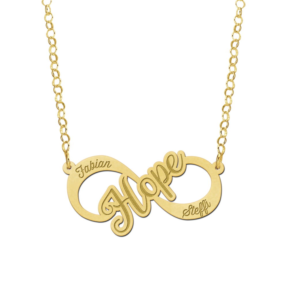 Collar infinito de oro 'Hope'