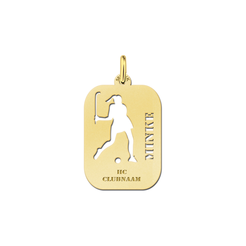 Dije deportivo Hockey femenino en plata