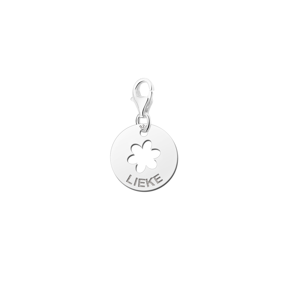 Dije Flor personalizado en plata Dije Flor personalizado en plata
