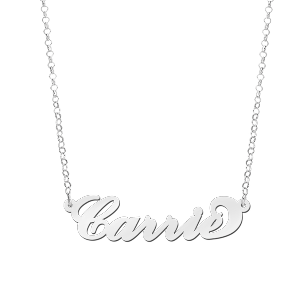 Collar de plata con nombre estilo Carrie