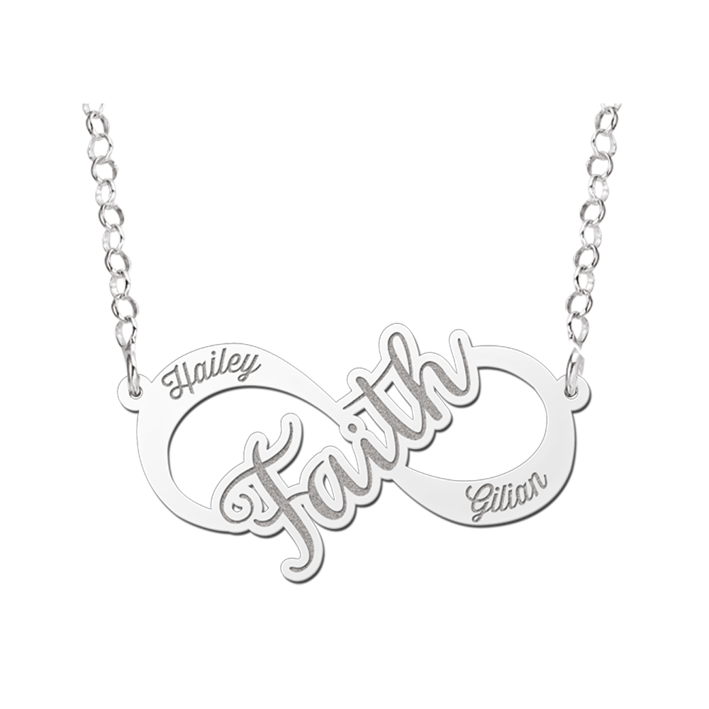 Collar infinito 'Faith' de plata