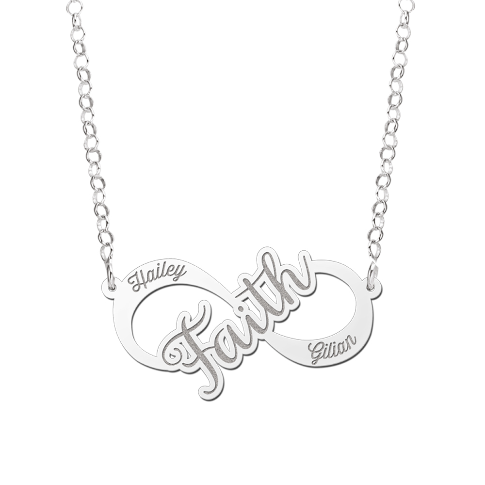 Collar infinito 'Faith' de plata