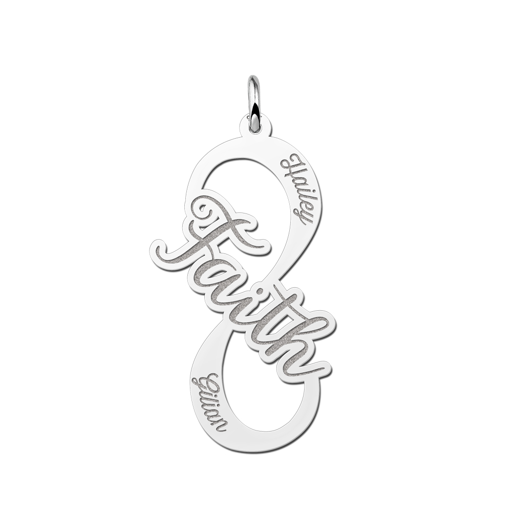 Colgante infinito 'Faith' de plata