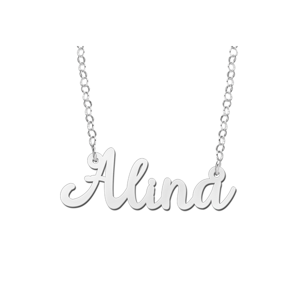 Collar de plata con nombre Alina Collar de plata con nombre Alina