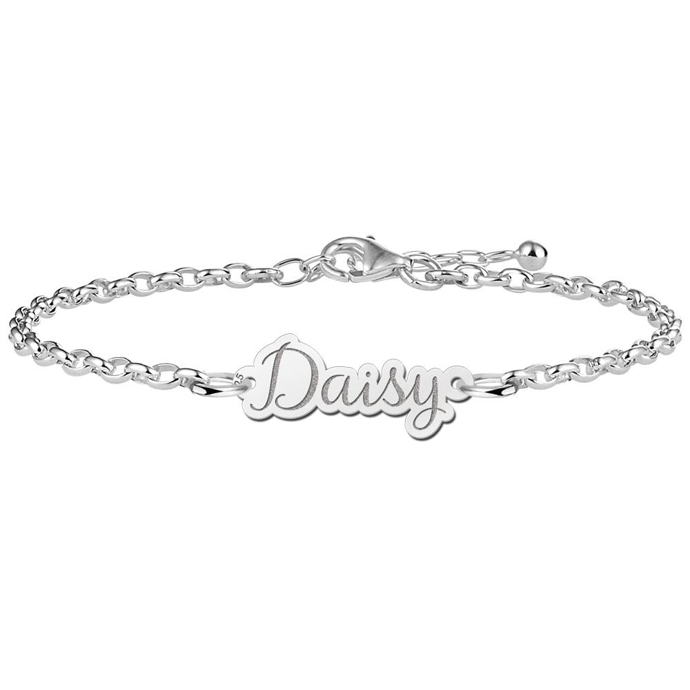 Pulsera de plata con nombre personalizado