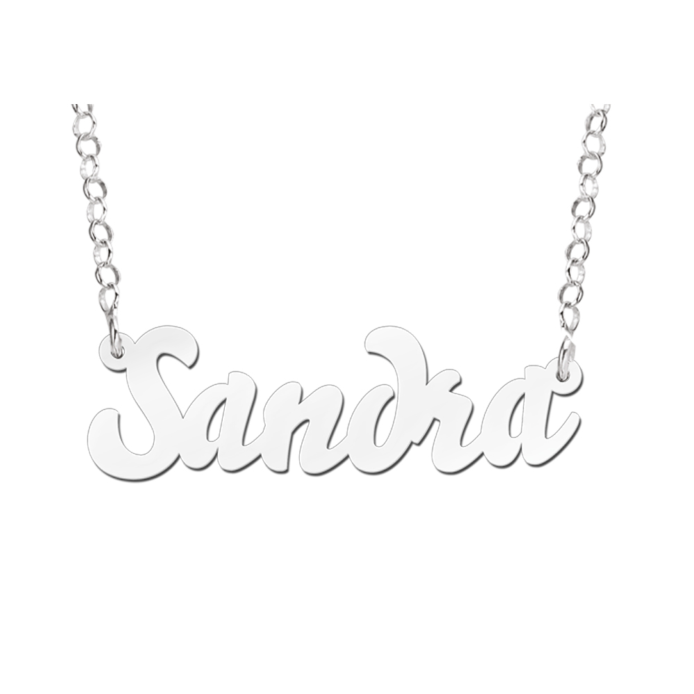 Collar con Nombre en Plata Modelo Sandra Collar con Nombre en Plata Modelo Sandra